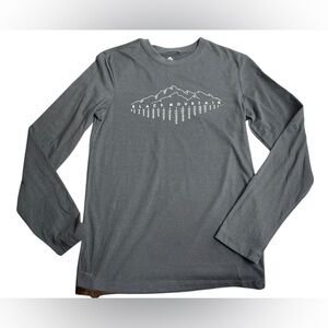 Gray Long Sleeve Shirt soft stretch black Mountain size 14 y